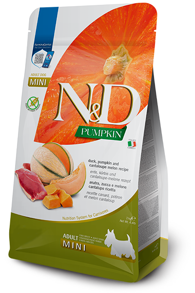 N&D Pumpkin Canine Duck & Cantaloupe Melon Adult Mini – Getreidefreies Hundefutter für kleine Hunde
