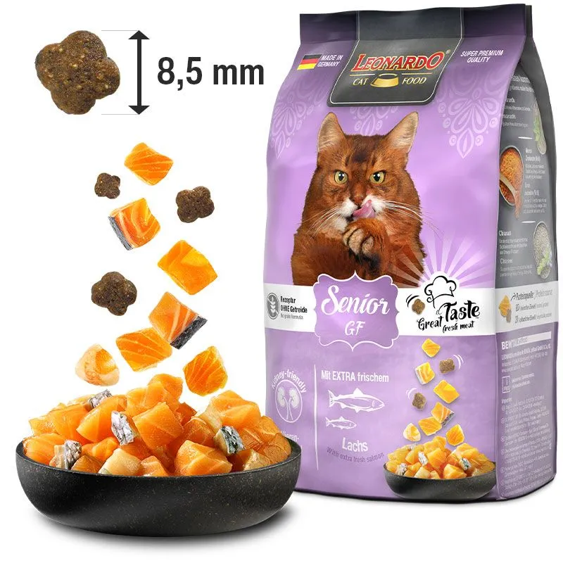 LEONARDO Senior GF – Getreidefreies Trockenfutter für ältere Katzen