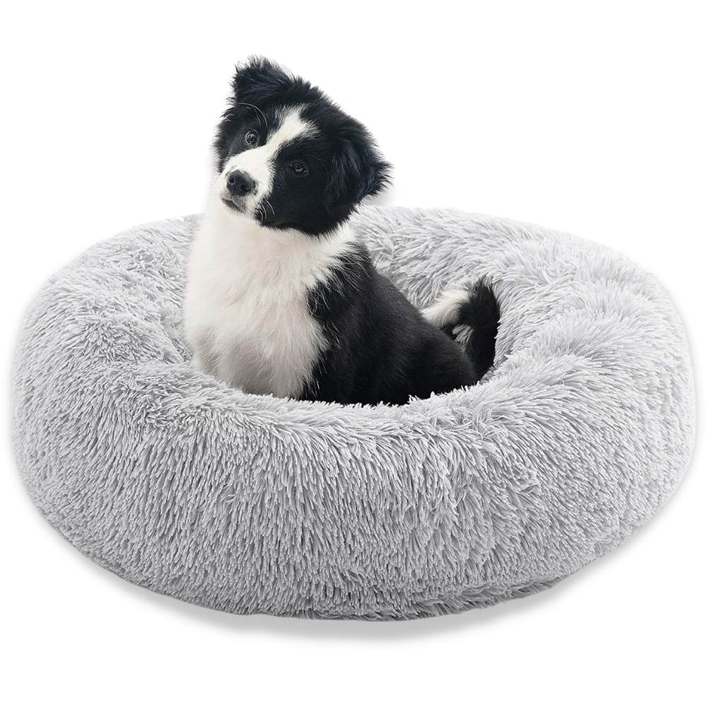 TOPMAST FLUFFY DONUT TIERKORB – Grau