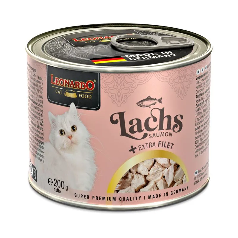 LEONARDO Lachs mit extra Filet – Katzennassfutter