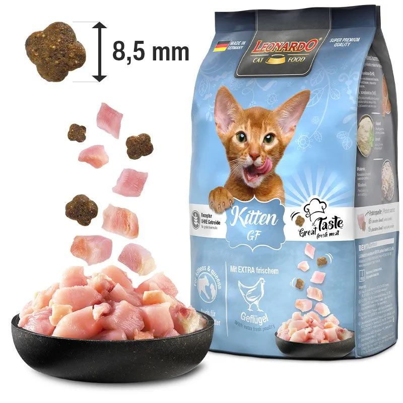 LEONARDO Kitten GF – Getreidefreies Trockenfutter für Kitten