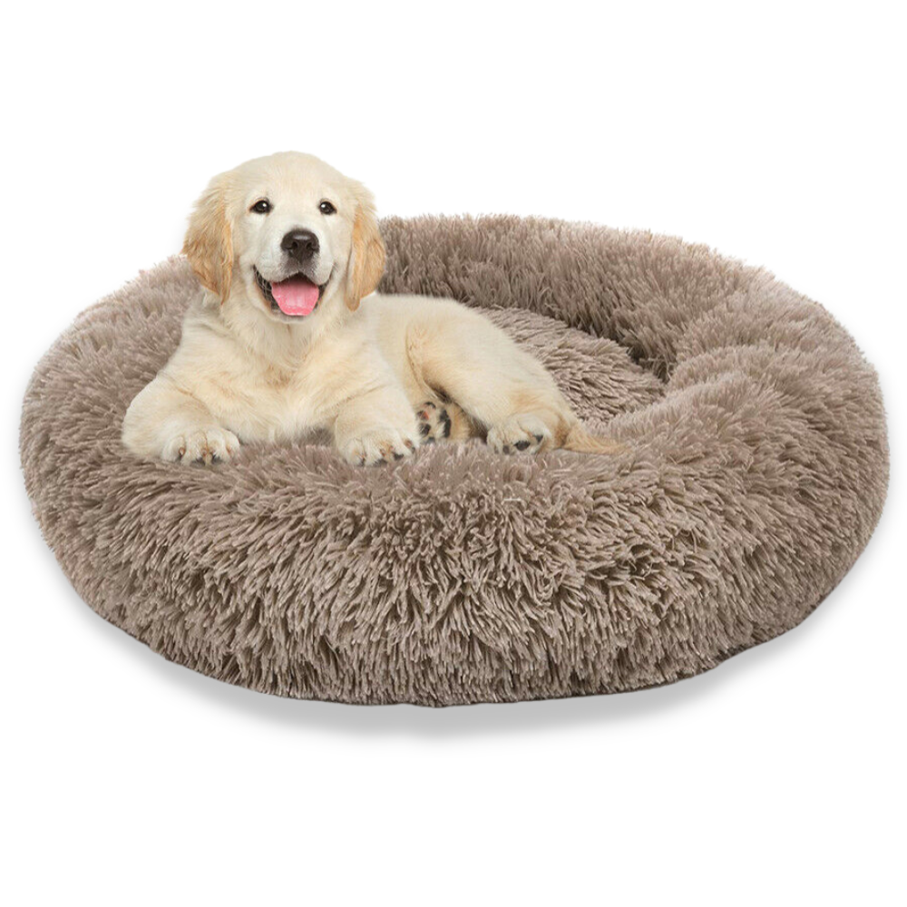 TOPMAST FLUFFY DONUT TIERKORB – CAMEL