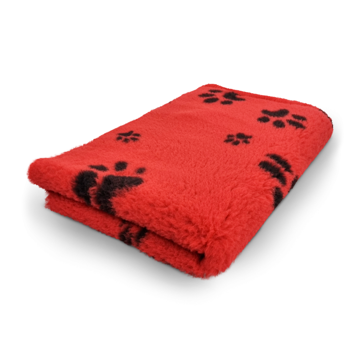 VET BED - ROT SCHWARZ PFOTEN -ANTIRUTSCH HUNDEMATTE 150x100cm
