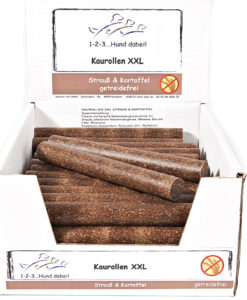 Getreidefreie Kaurollen mit Strauß und Kartoffel XXL