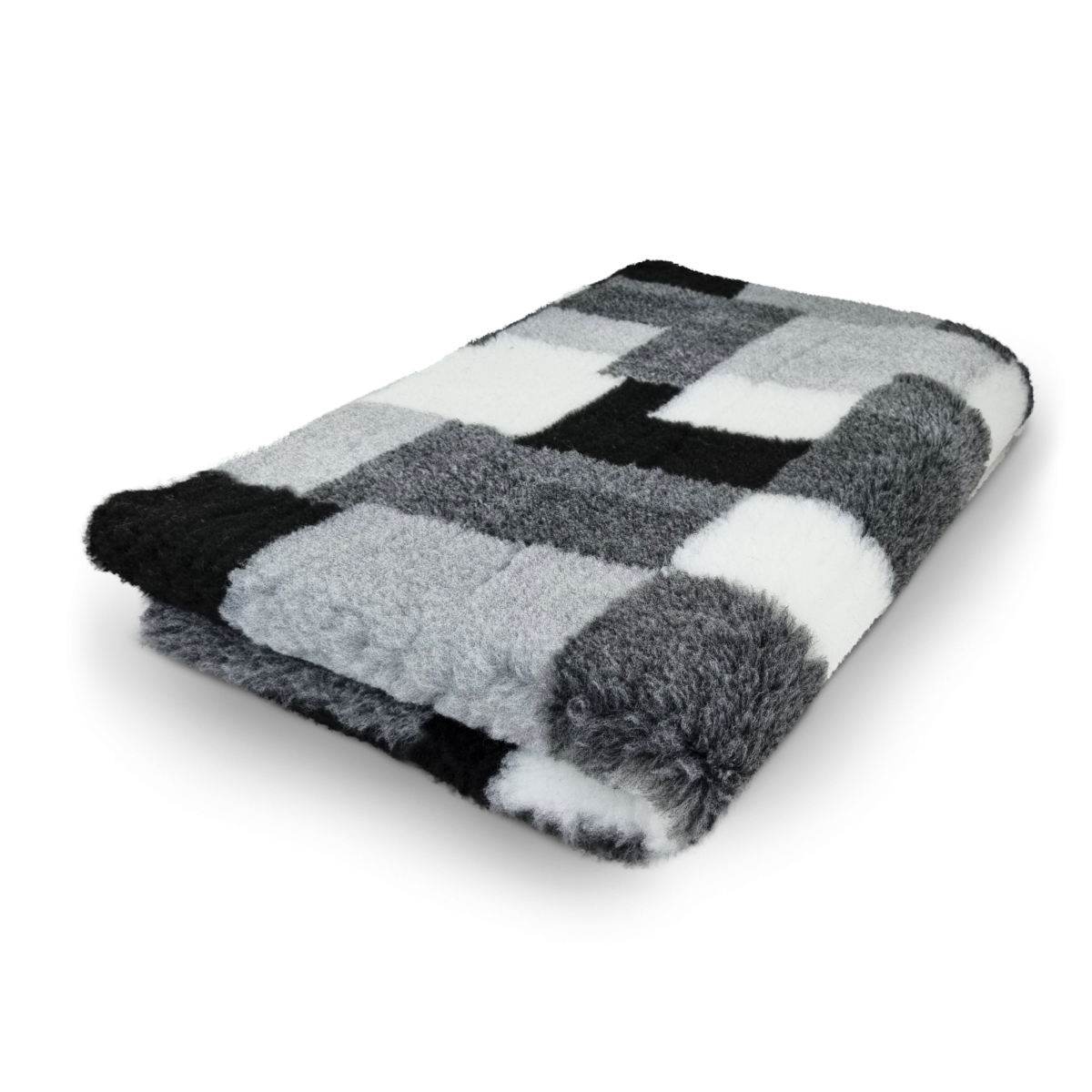 VET BED Patchwork grau schwarz