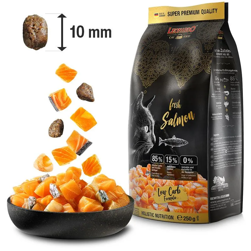 LEONARDO Fresh Salmon – Getreidefreies Katzenfutter mit Lachs