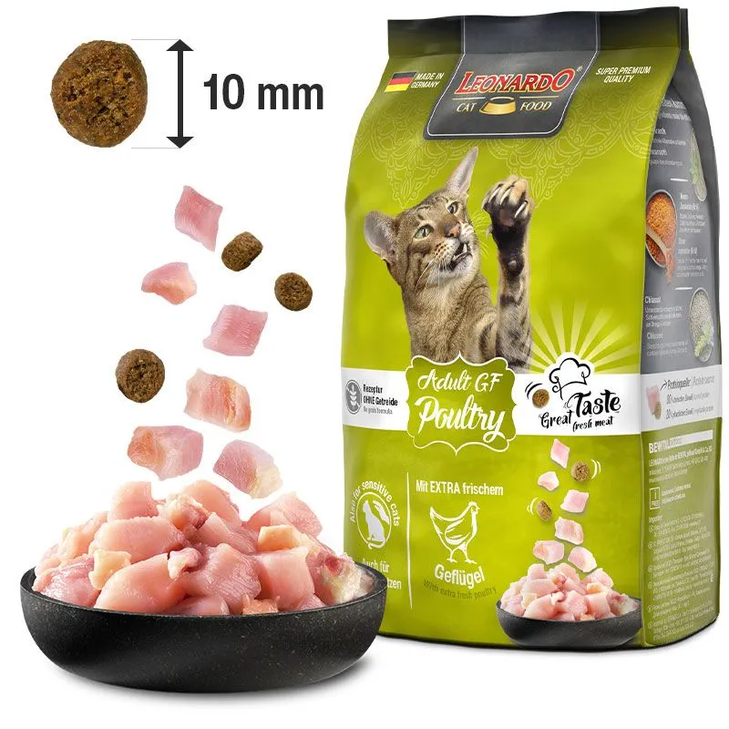 LEONARDO Adult GF Poultry – Getreidefreies Katzenfutter mit Geflügel
