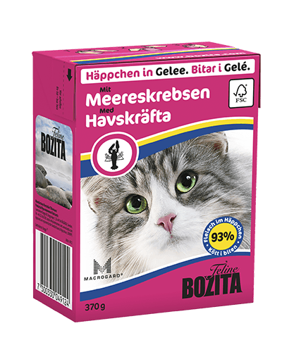 HÄPPCHEN IN GELEE MIT MEERESKREBSEN 370g