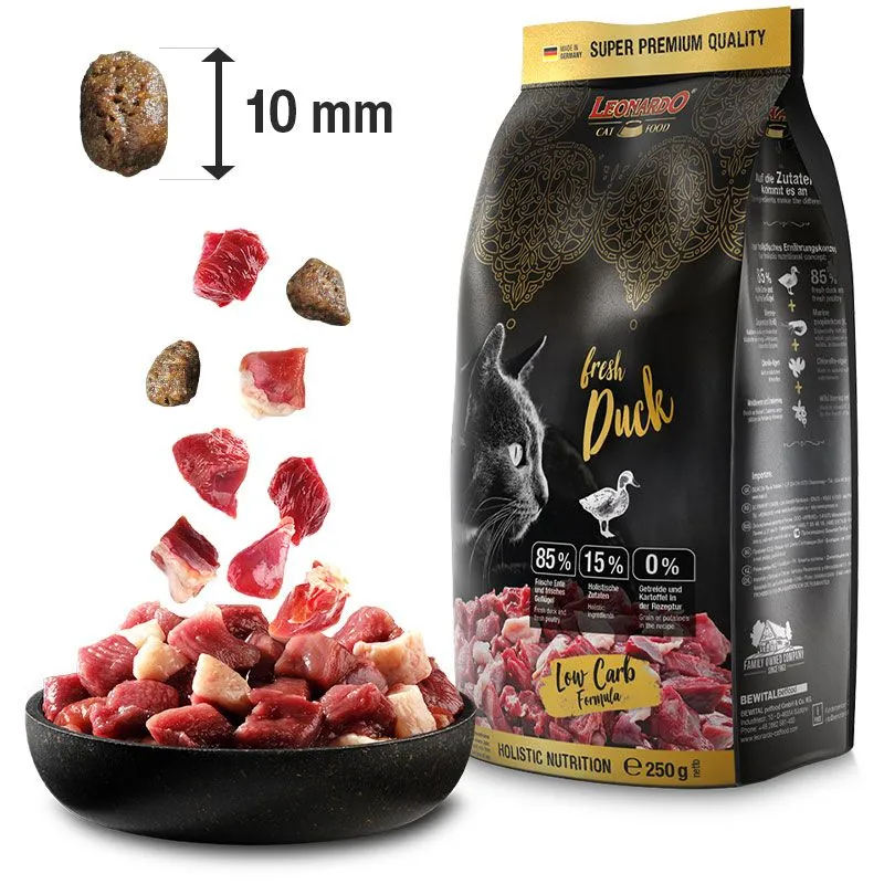 LEONARDO Fresh Duck – Getreidefreies Katzenfutter mit Ente
